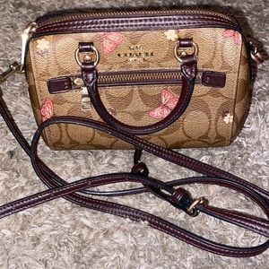 Coach bag | brown with butterflies